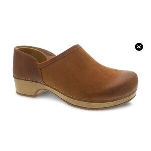 Dansko Brenna Women's Clogs, Tan Burnished Leather Size 40 US 9.5-10 Nursing